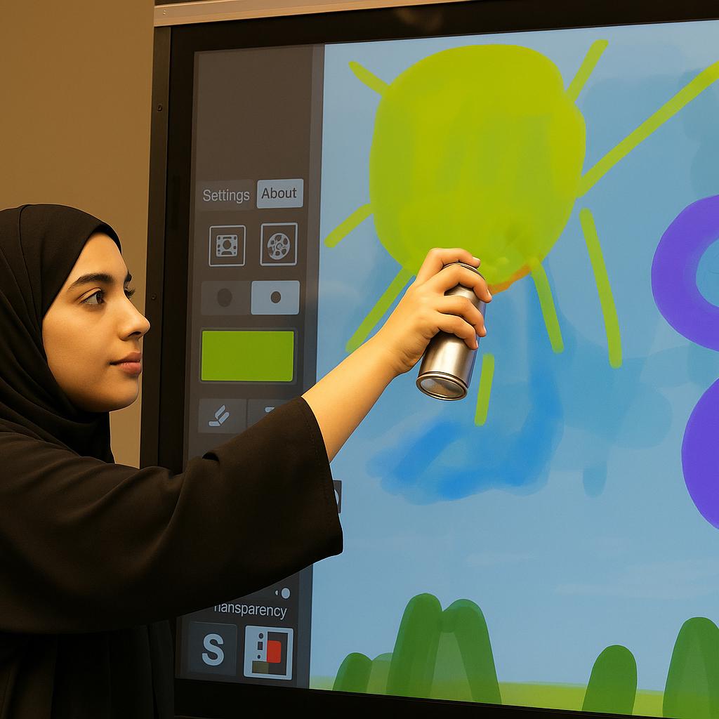 AI graffiti wall, digital graffiti, event rental Dubai, interactive wall, virtual spray paint, corporate events, brand activations, digital art